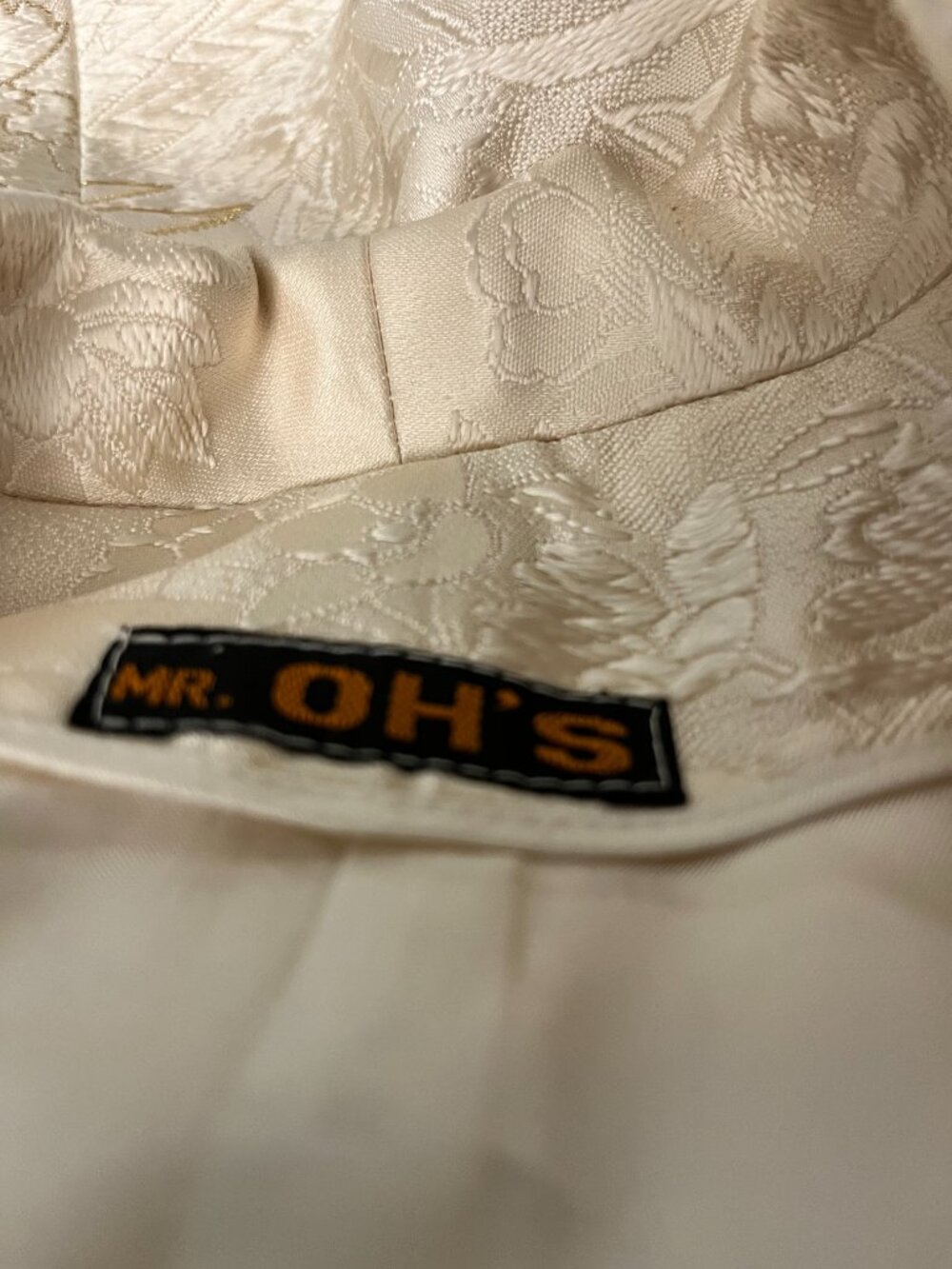 Mr. OH's off white embroidery crane print jacket skirt - Picture 9 of 9